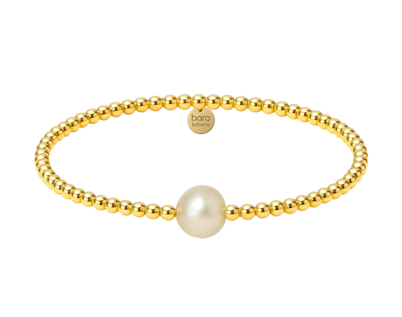 AUDREY | GOLD FILLED BEADED BRACELET WITH PEARL