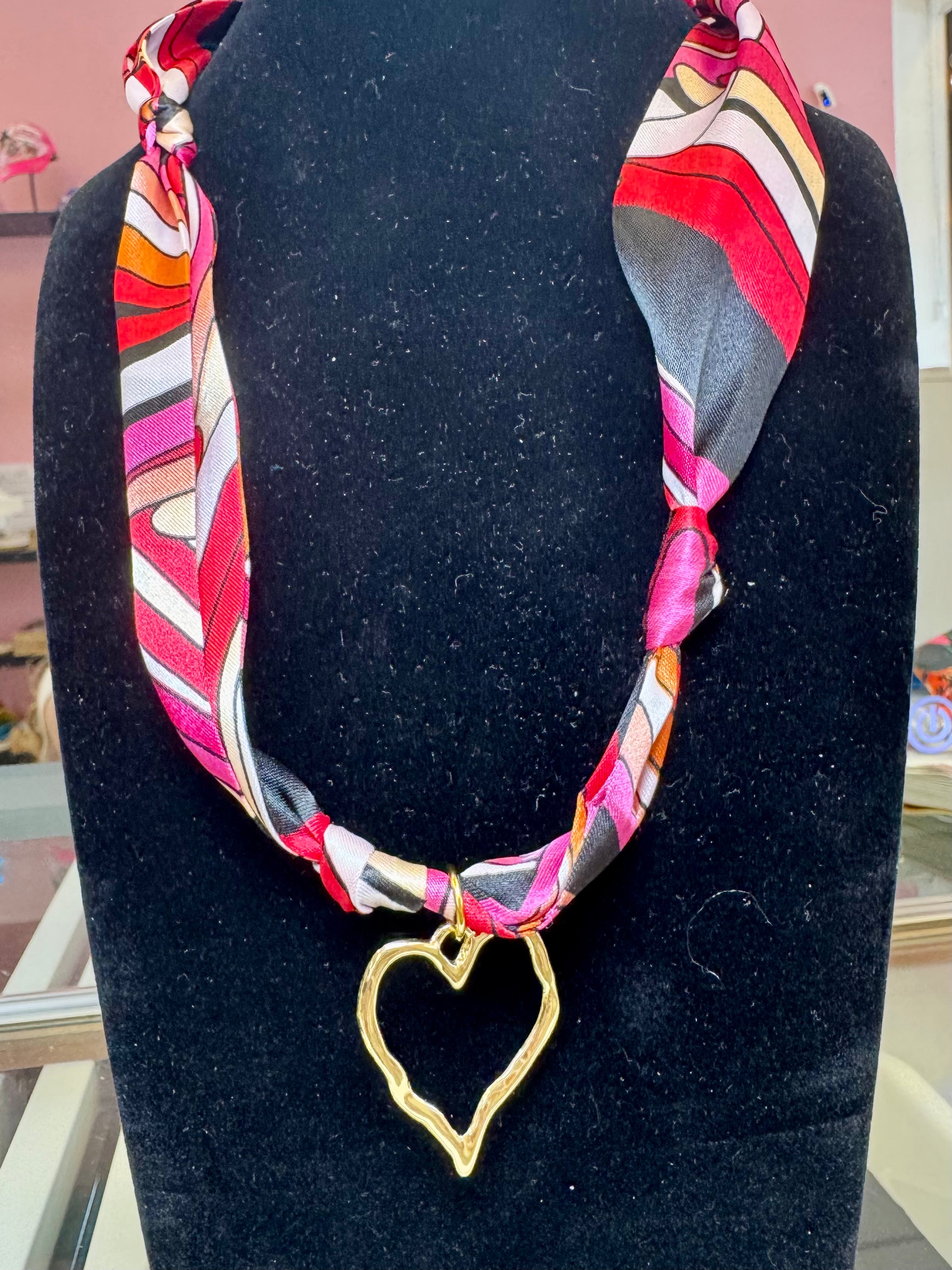 Scarf Necklace - Heart