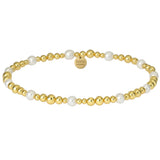 HEATHER | GOLD FILLED BEADED BRACELET WITH PEARLS