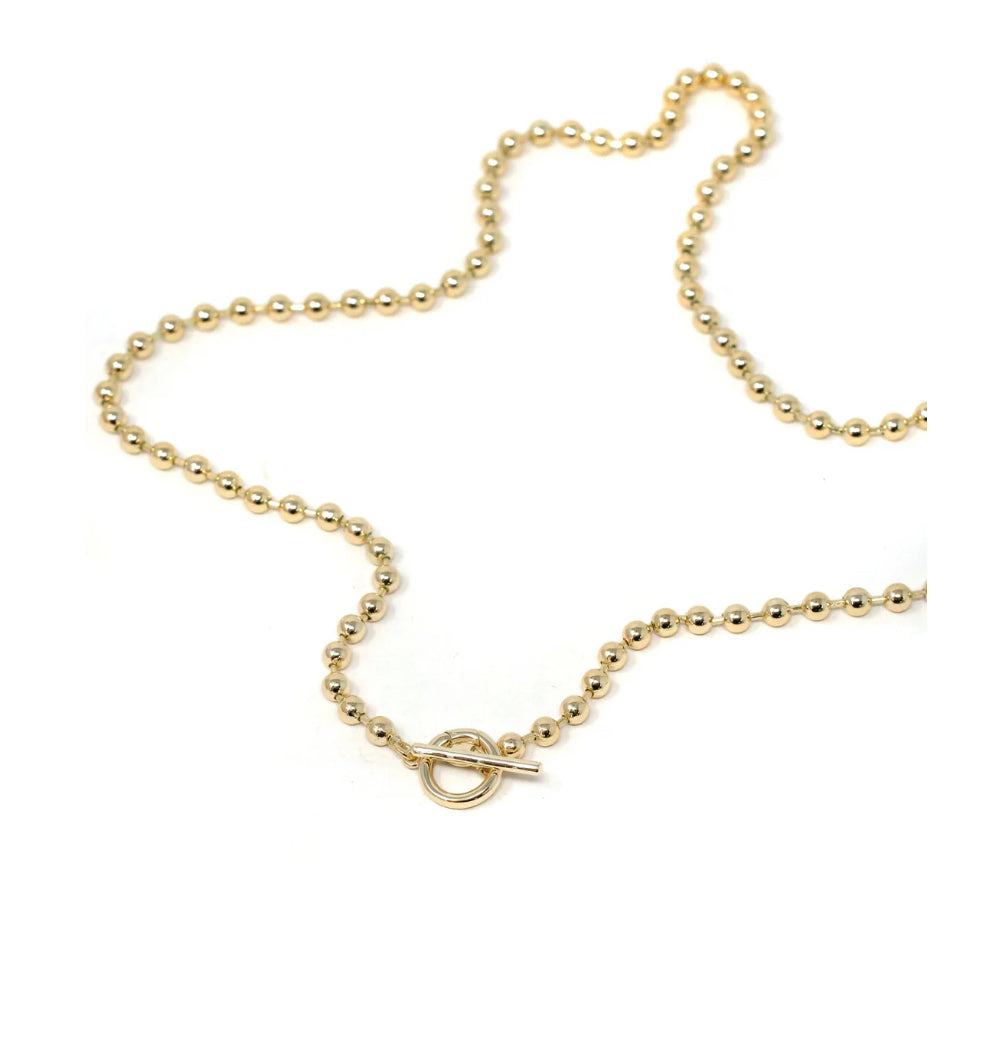 Gold Ball Chain Keepsake Necklace