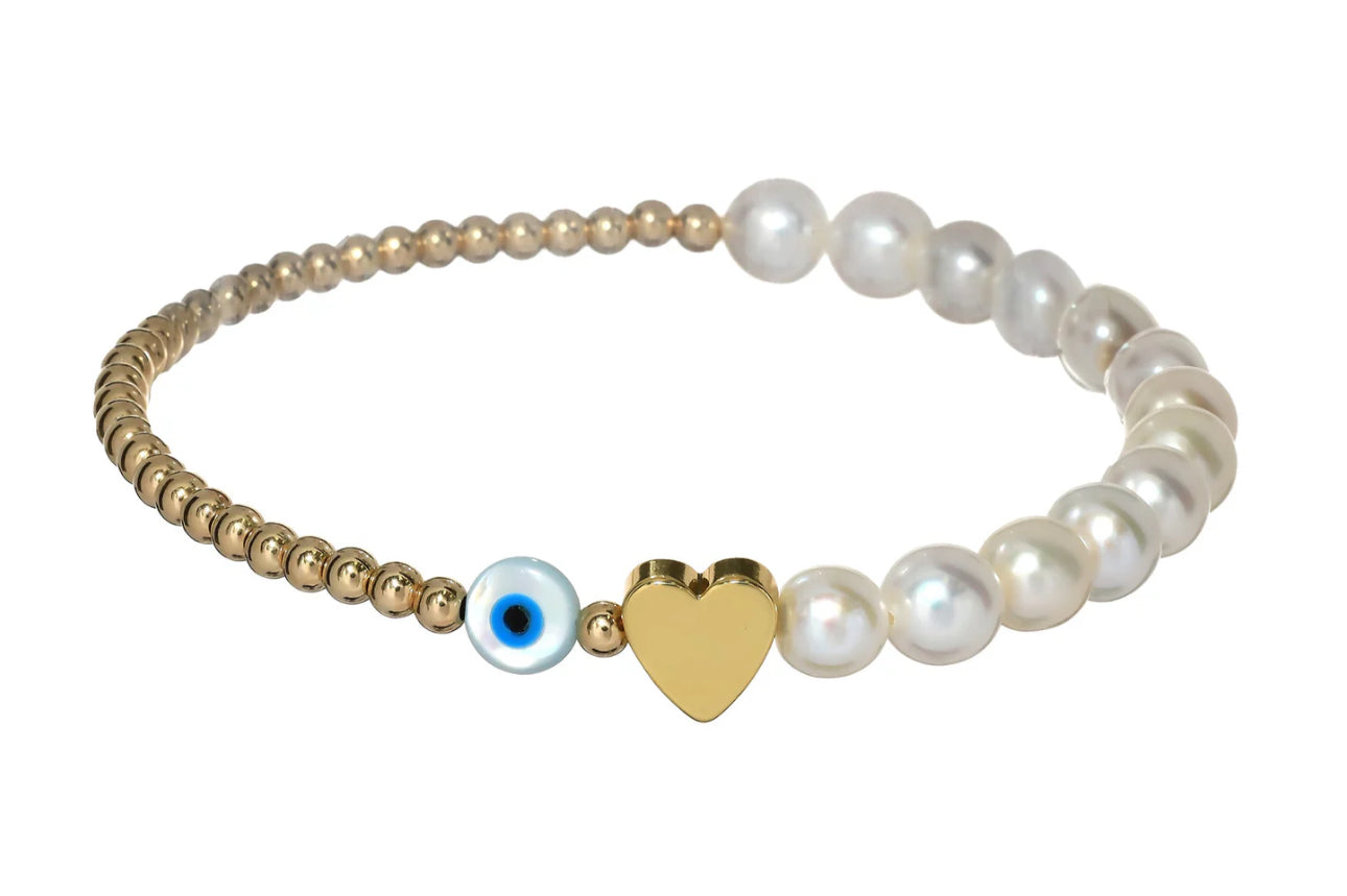 HOLLY | 14K GOLD-FILLED STRETCH BRACELET WITH PEARLS