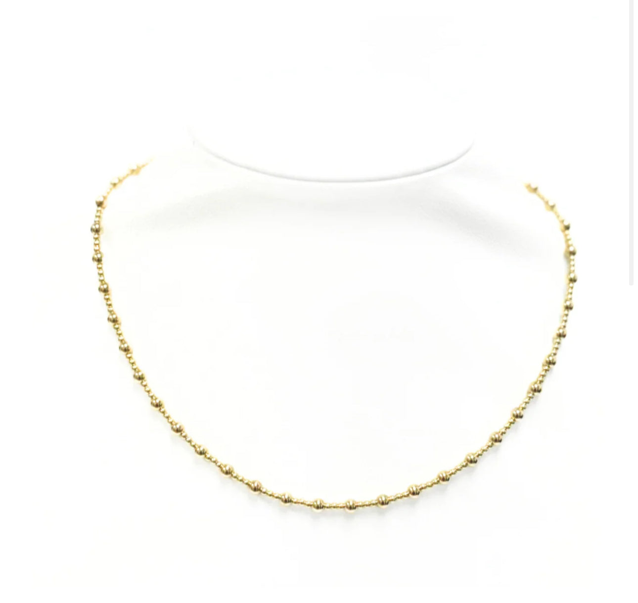 "ANGELINA" 14K GOLD FILLED BALL BEADED CHOKER/NECKLACE