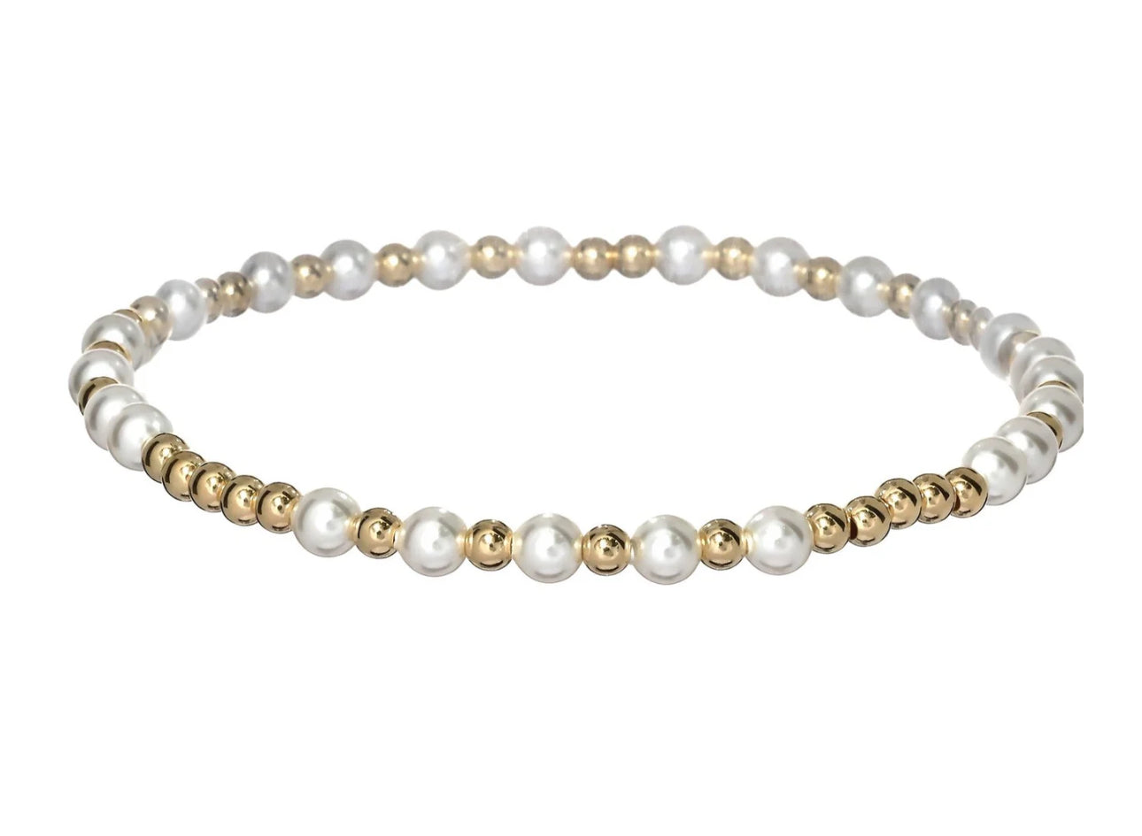 EMMA | 14K GOLD-FILLED STRETCH BRACELET WITH PEARLS