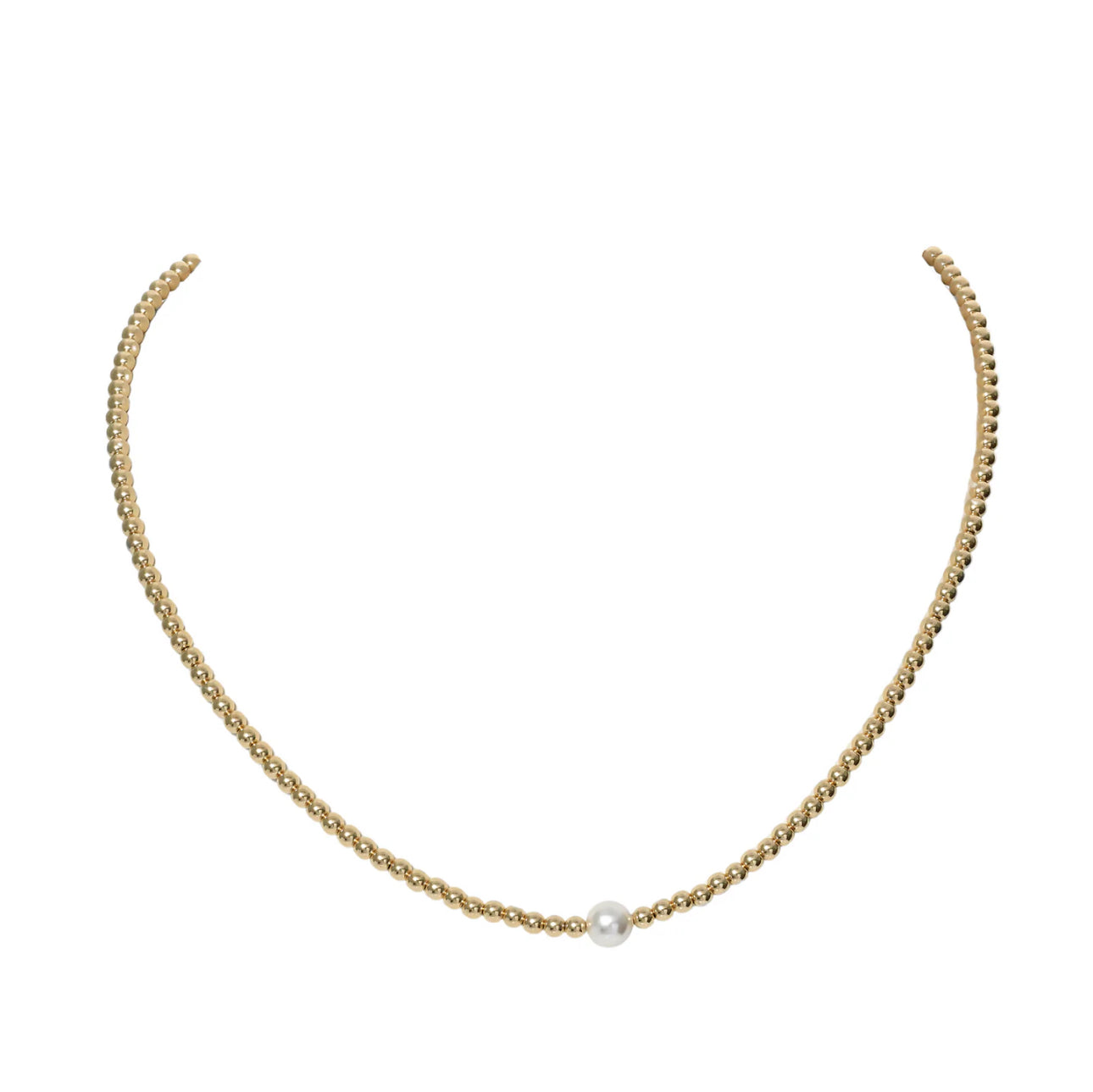 AUDREY | 14KG FILLED W/ FWP BALL BEADED CHOKER/NECKLACE
