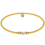 JENNA | GOLD FILLED BEADED BRACELET WITH PEARL