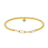 CLASSIC PAPERCLIP | GOLD FILLED BEADED BRACELET