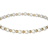 MAY | 14K GOLD-FILLED STRETCH BRACELET WITH PEARLS