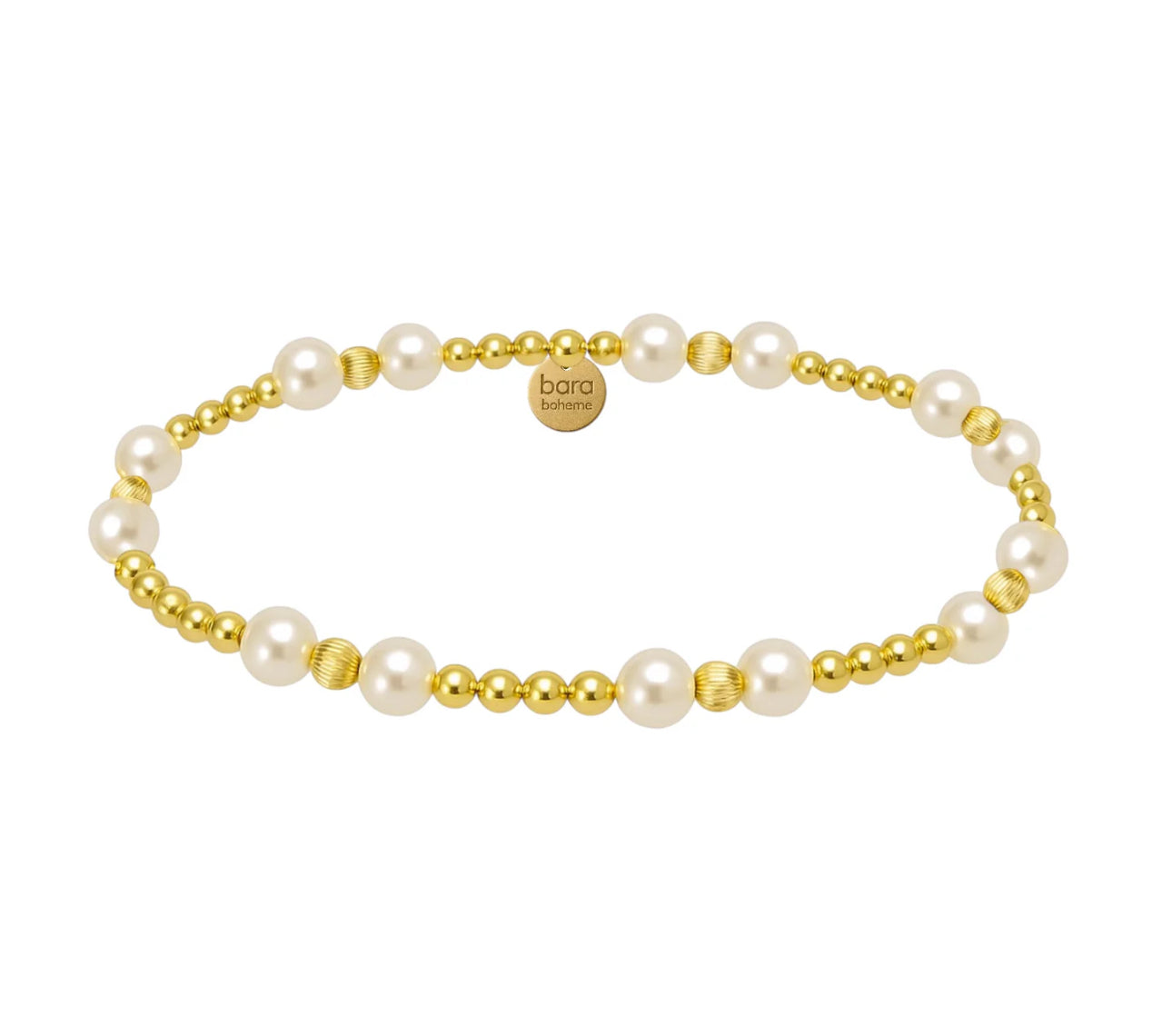 KIMBERLY | GOLD FILLED BEADED BRACELET WITH PEARLS