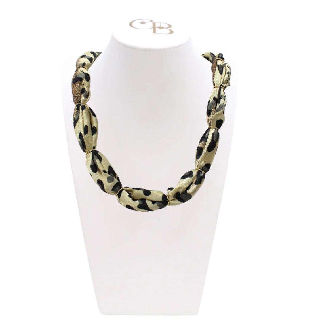 Leopard Thick Bubble Scarf Necklace