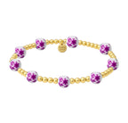 ORCHID | GOLD FILLED BEADED BRACELET WITH PORCELAIN