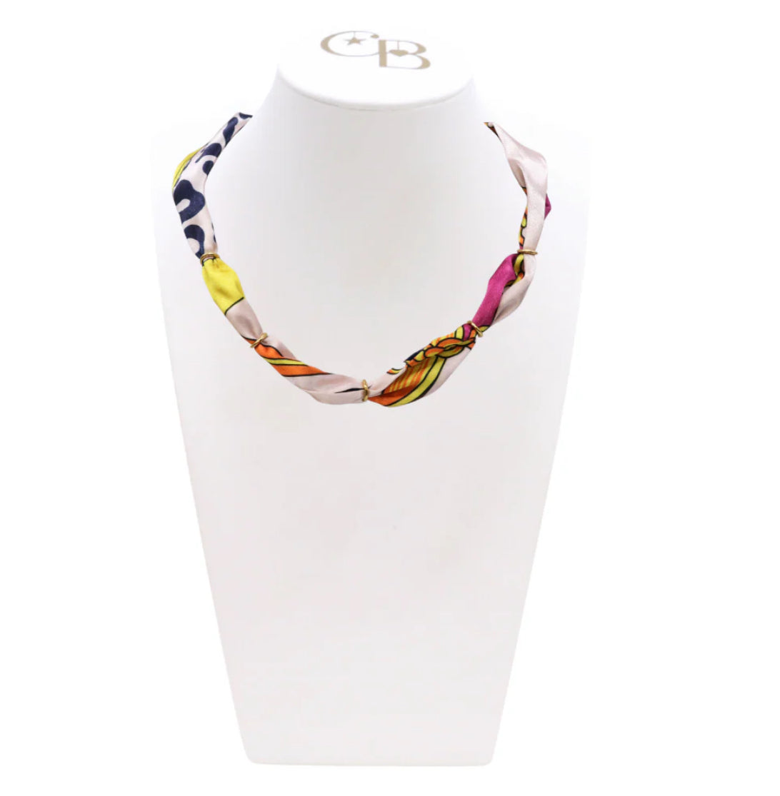 Vibrant Prints Bubble Scarf Necklace
