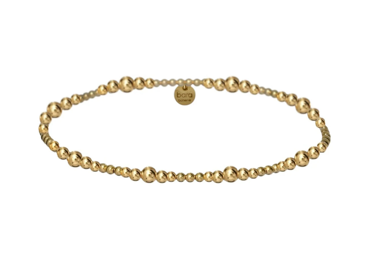 JANELLE | STRETCH BRACELET WITH 14K GOLD-FILLED BALL BEADS