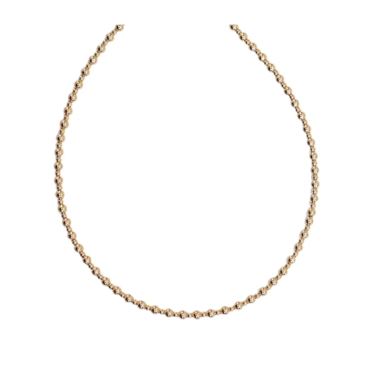"NICOLE" 14K GOLD-FILLED BEADED CHOKER/NECKLACE