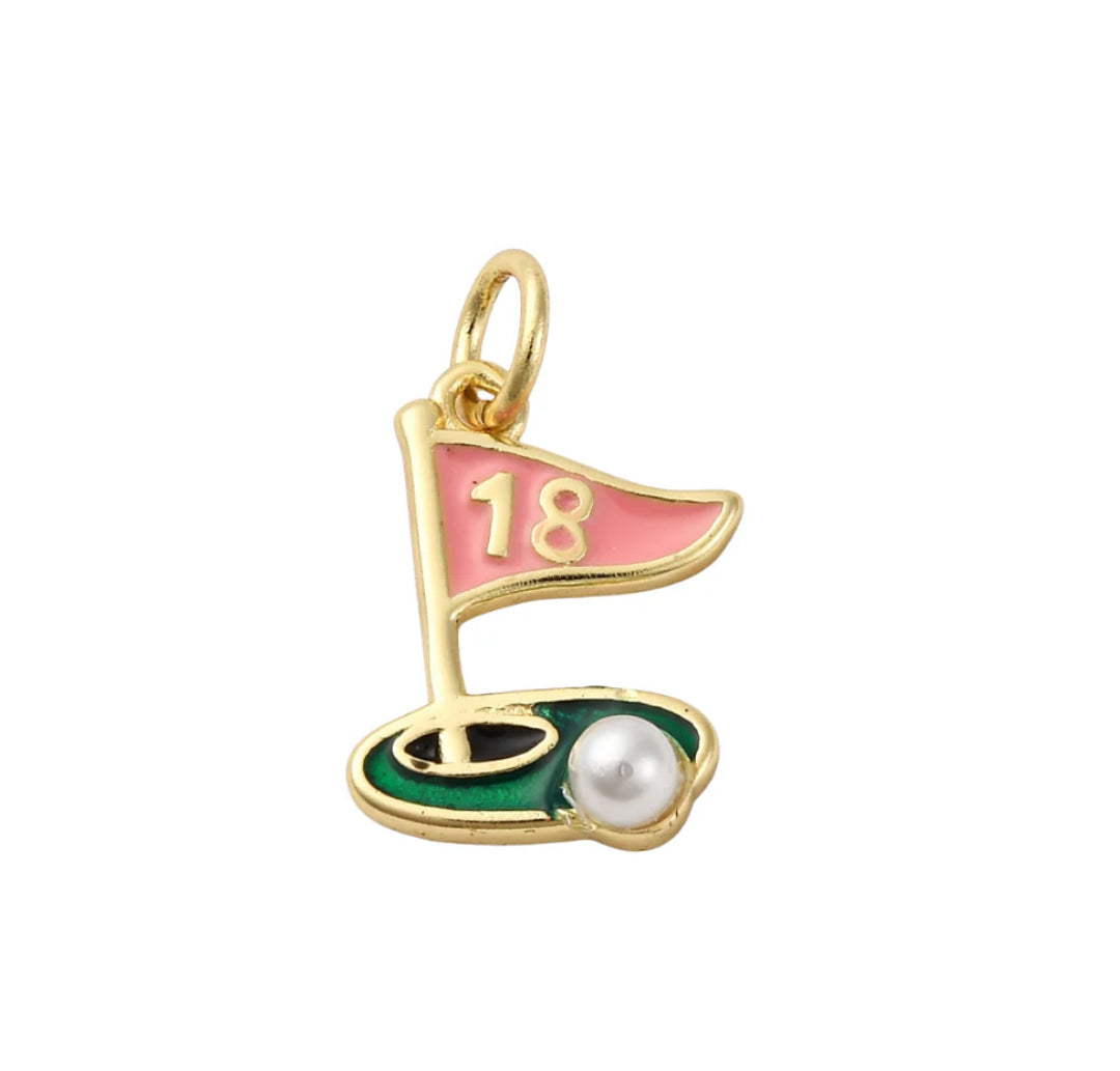 Gold 18th Hole Charm