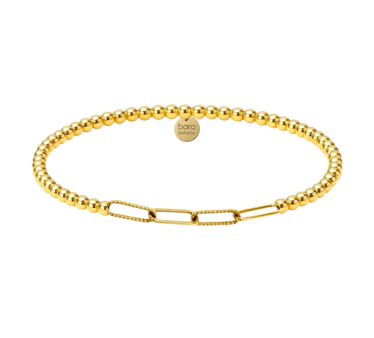 SOPHIE PAPERCLIP | GOLD FILLED BEADED BRACELET