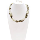 Light Gold Bubble Scarf Necklace