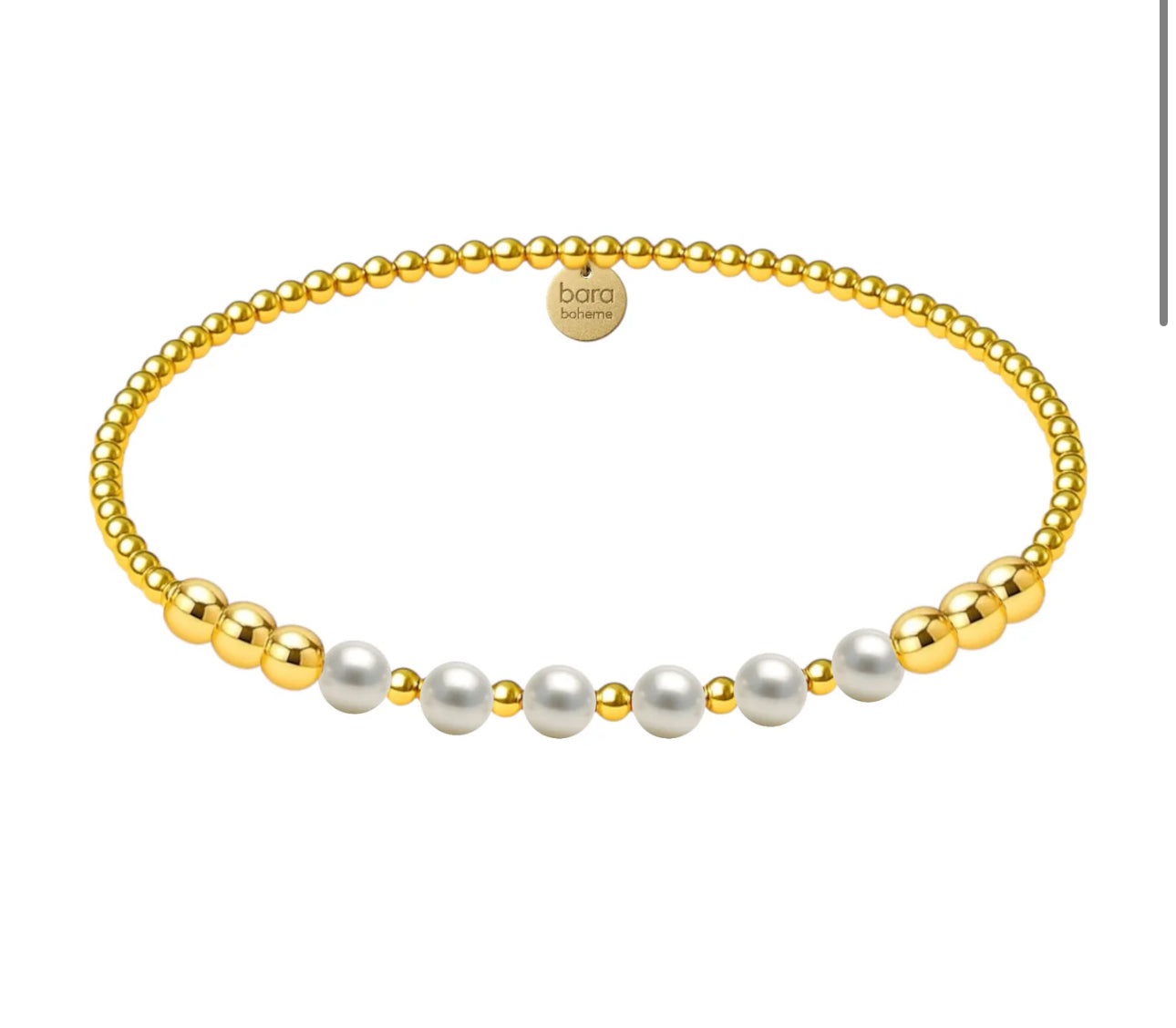 BERKLEY | GOLD FILLED BEADED BRACELET WITH PEARLS