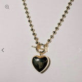 Gold Ball Chain Keepsake Necklace