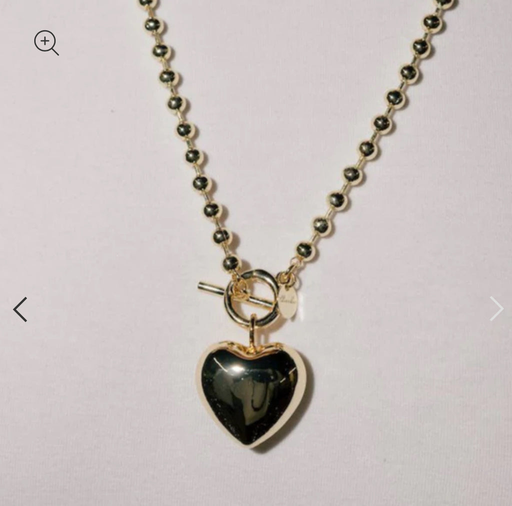 Gold Ball Chain Keepsake Necklace