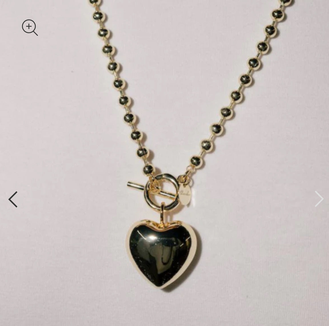 Gold Ball Chain Keepsake Necklace