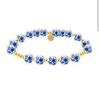 LOTUS | GOLD FILLED BEADED BRACELET WITH PORCELAIN