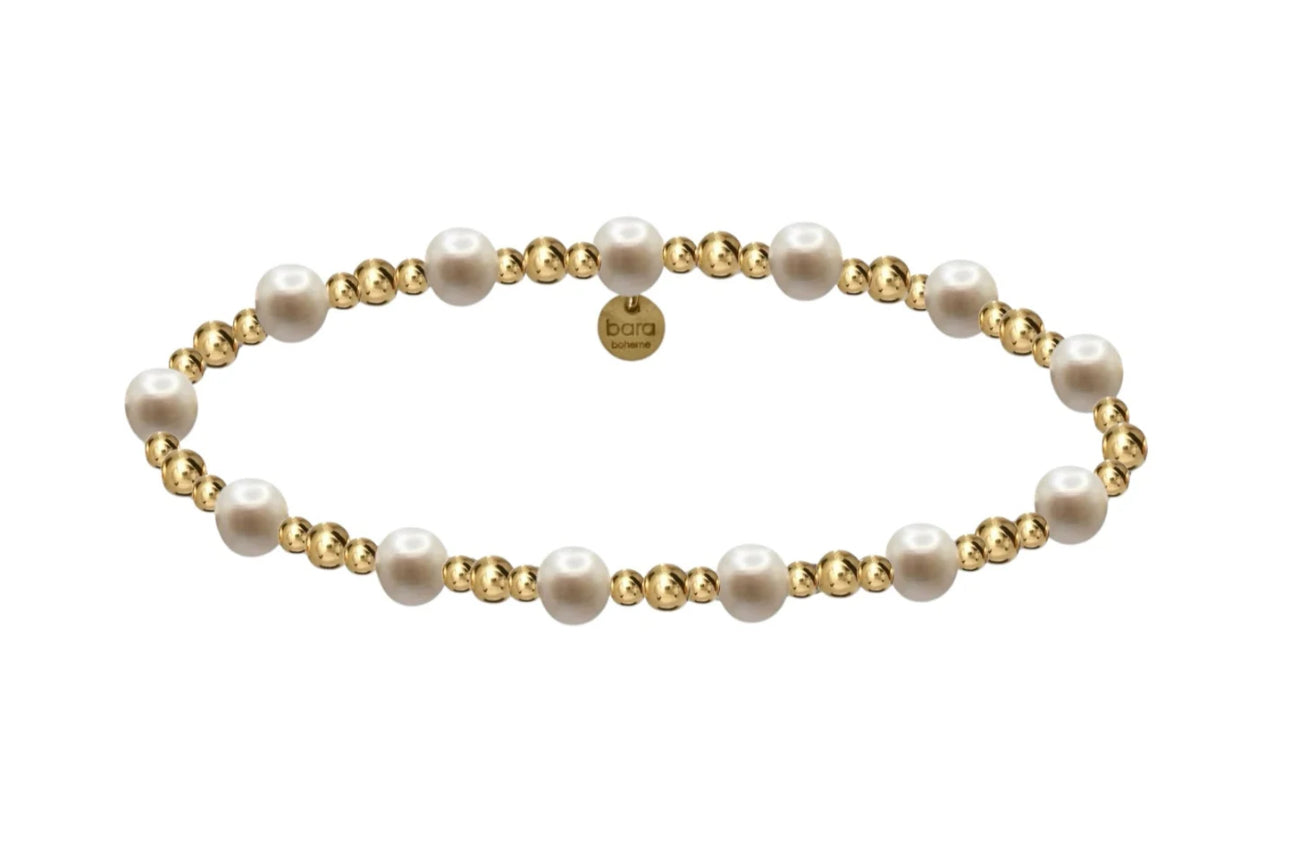 ASHLYN | 14K GOLD-FILLED STRETCH BRACELET WITH PEARLS