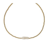 CHRISHELL | 14K GOLD-FILLED BEADS WITH PEARLS CHOKER