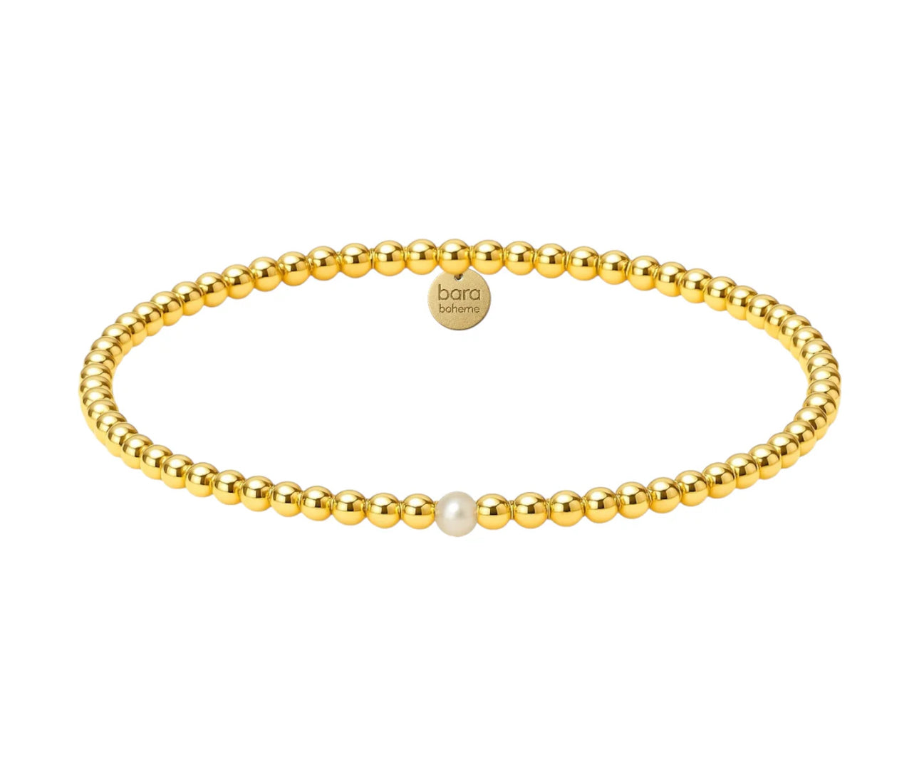 CAROLINA | GOLD FILLED BEADED BRACELET WITH PEARL