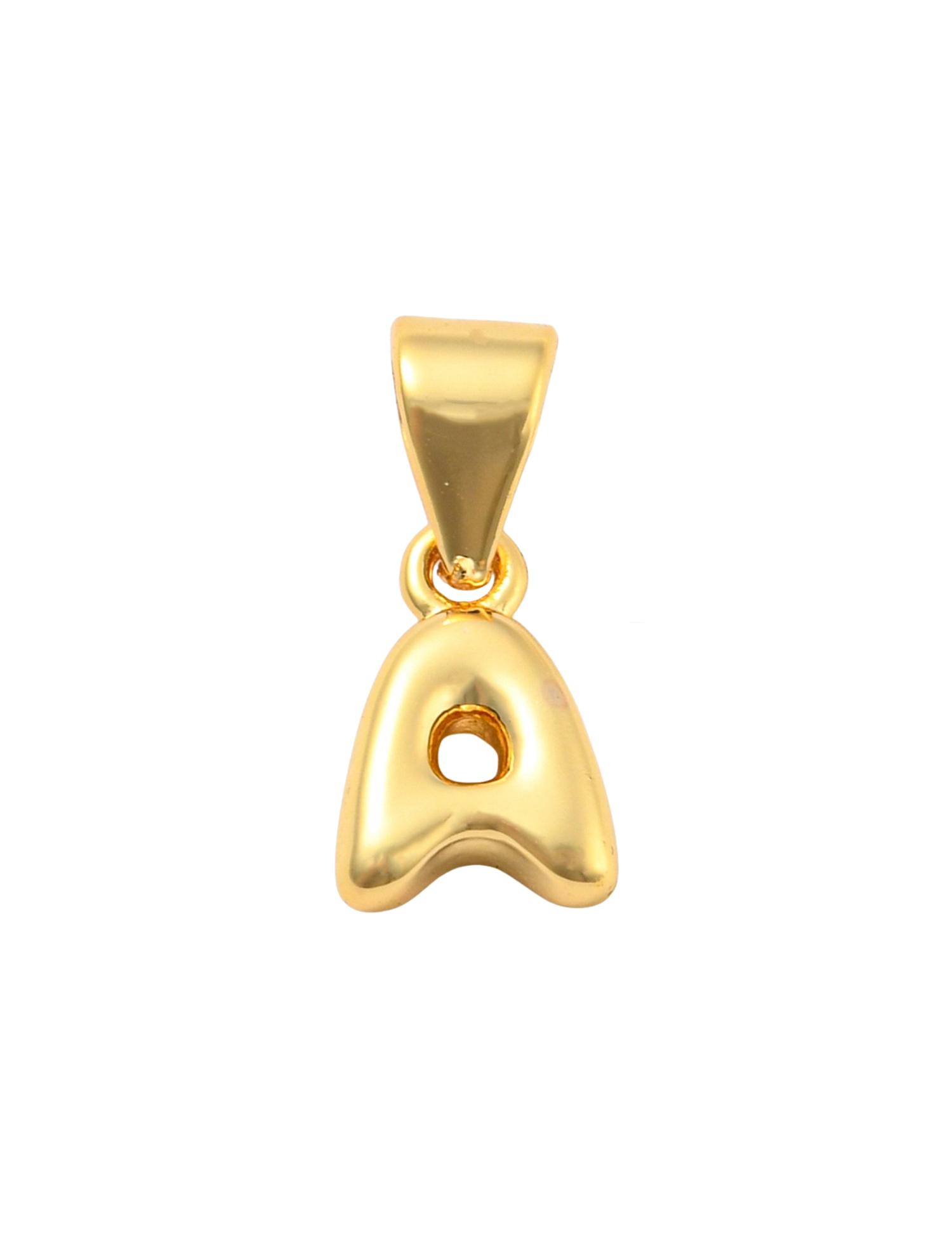 Gold Mini Bubble Initial Letter | Alphabet Charm | Letter A