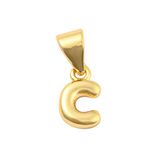 Gold Mini Bubble Initial Letter | Alphabet Charm | Letter C