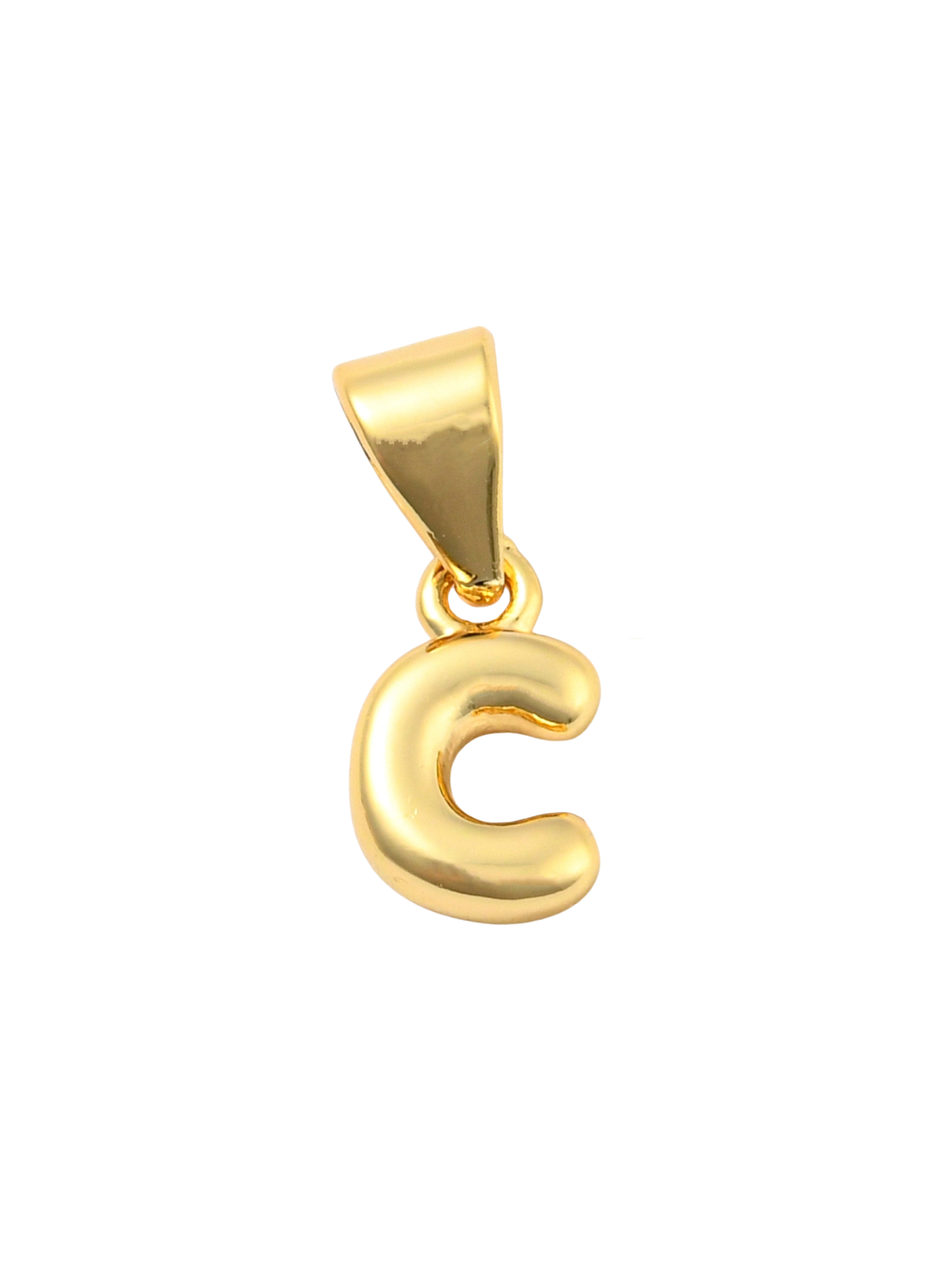 Gold Mini Bubble Initial Letter | Alphabet Charm | Letter C