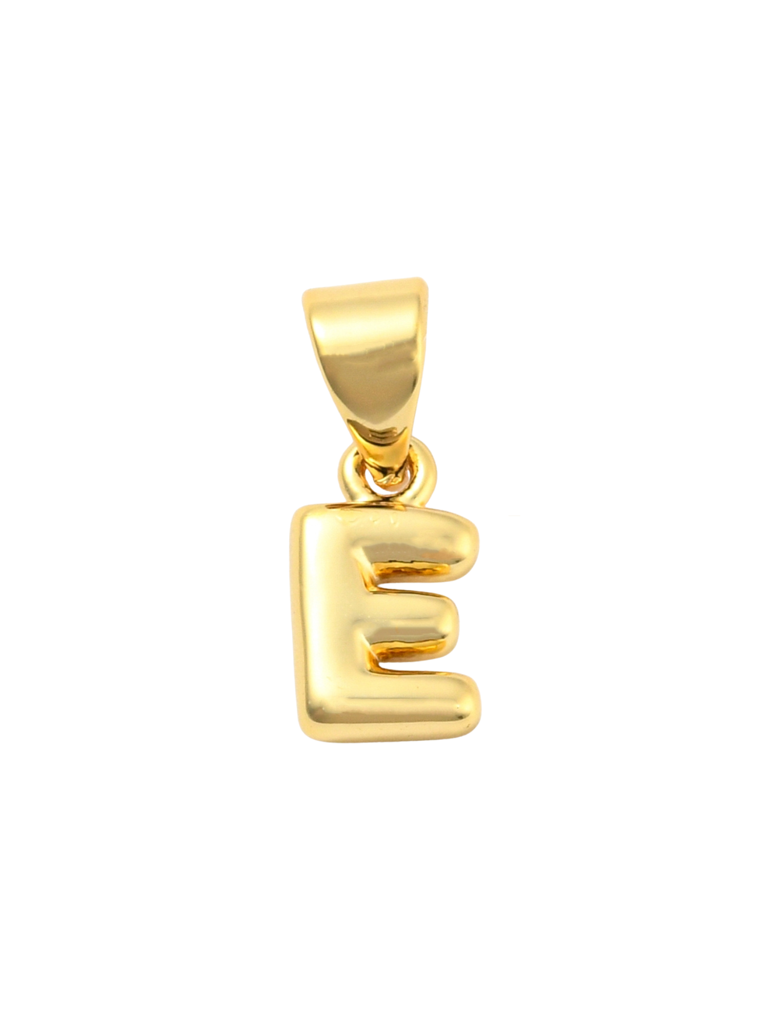 Gold Mini Bubble Initial Letter | Alphabet Charm | Letter E