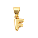 Gold Mini Bubble Initial Letter | Alphabet Charm | Letter F