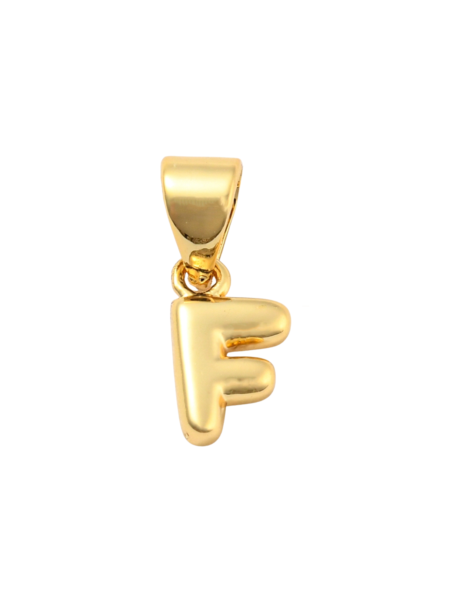 Gold Mini Bubble Initial Letter | Alphabet Charm | Letter F