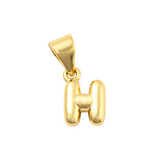 Gold Mini Bubble Initial Letter | Alphabet Charm | Letter H
