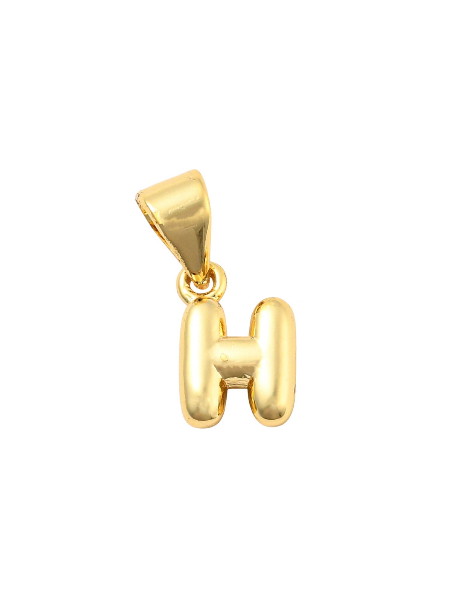 Gold Mini Bubble Initial Letter | Alphabet Charm | Letter H