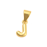 Gold Mini Bubble Initial Letter | Alphabet Charm | Letter J