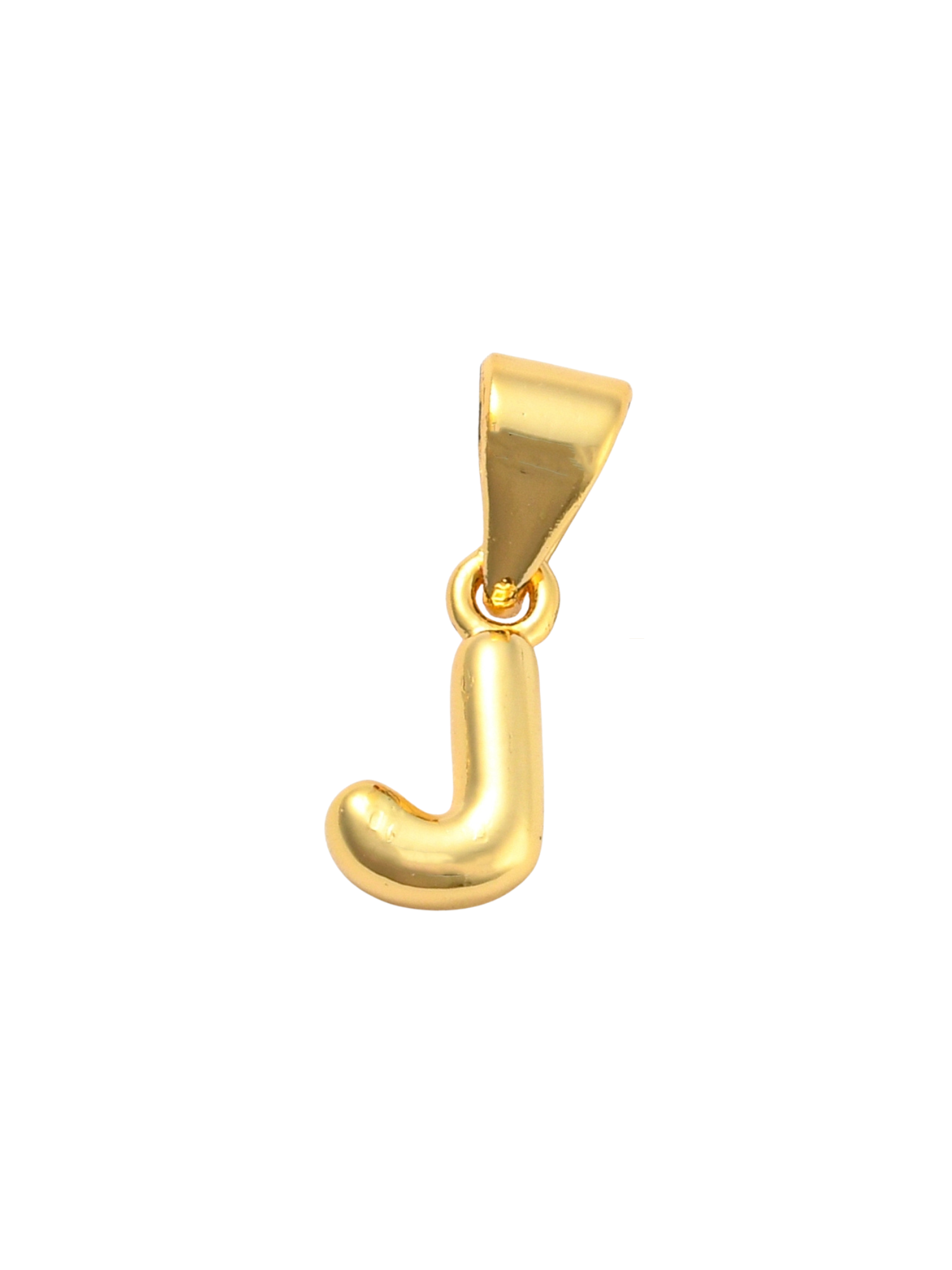 Gold Mini Bubble Initial Letter | Alphabet Charm | Letter J