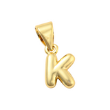 Gold Mini Bubble Initial Letter | Alphabet Charm | Letter K