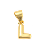 Gold Mini Bubble Initial Letter | Alphabet Charm | Letter L