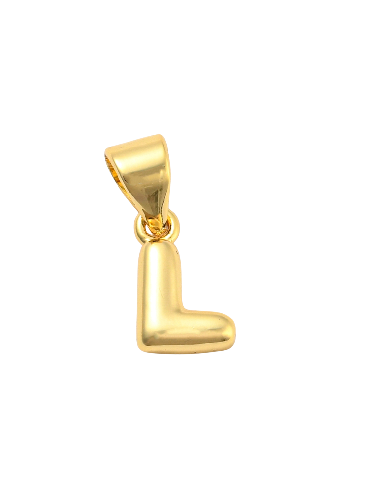 Gold Mini Bubble Initial Letter | Alphabet Charm | Letter L