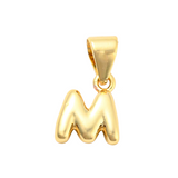 Gold Mini Bubble Initial Letter | Alphabet Charm | Letter M