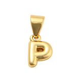 Gold Mini Bubble Initial Letter | Alphabet Charm | Letter P