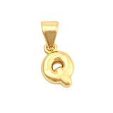 Gold Mini Bubble Initial Letter | Alphabet Charm | Letter Q