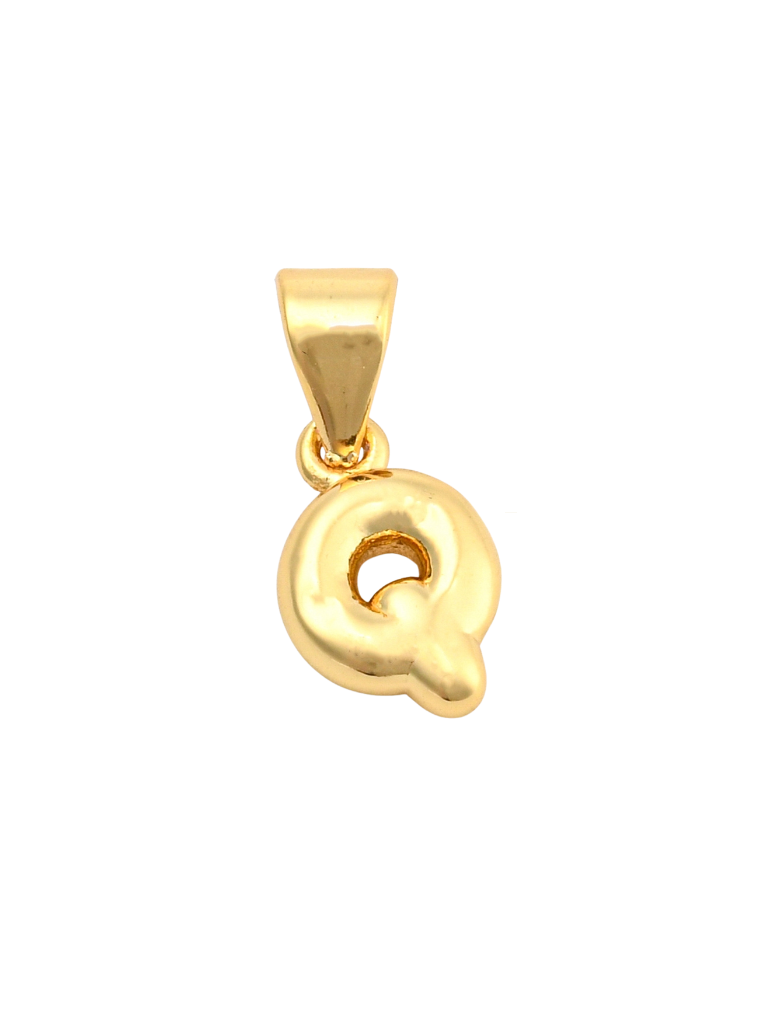 Gold Mini Bubble Initial Letter | Alphabet Charm | Letter Q