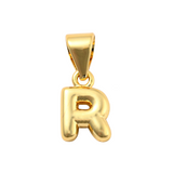 Gold Mini Bubble Initial Letter | Alphabet Charm | Letter R