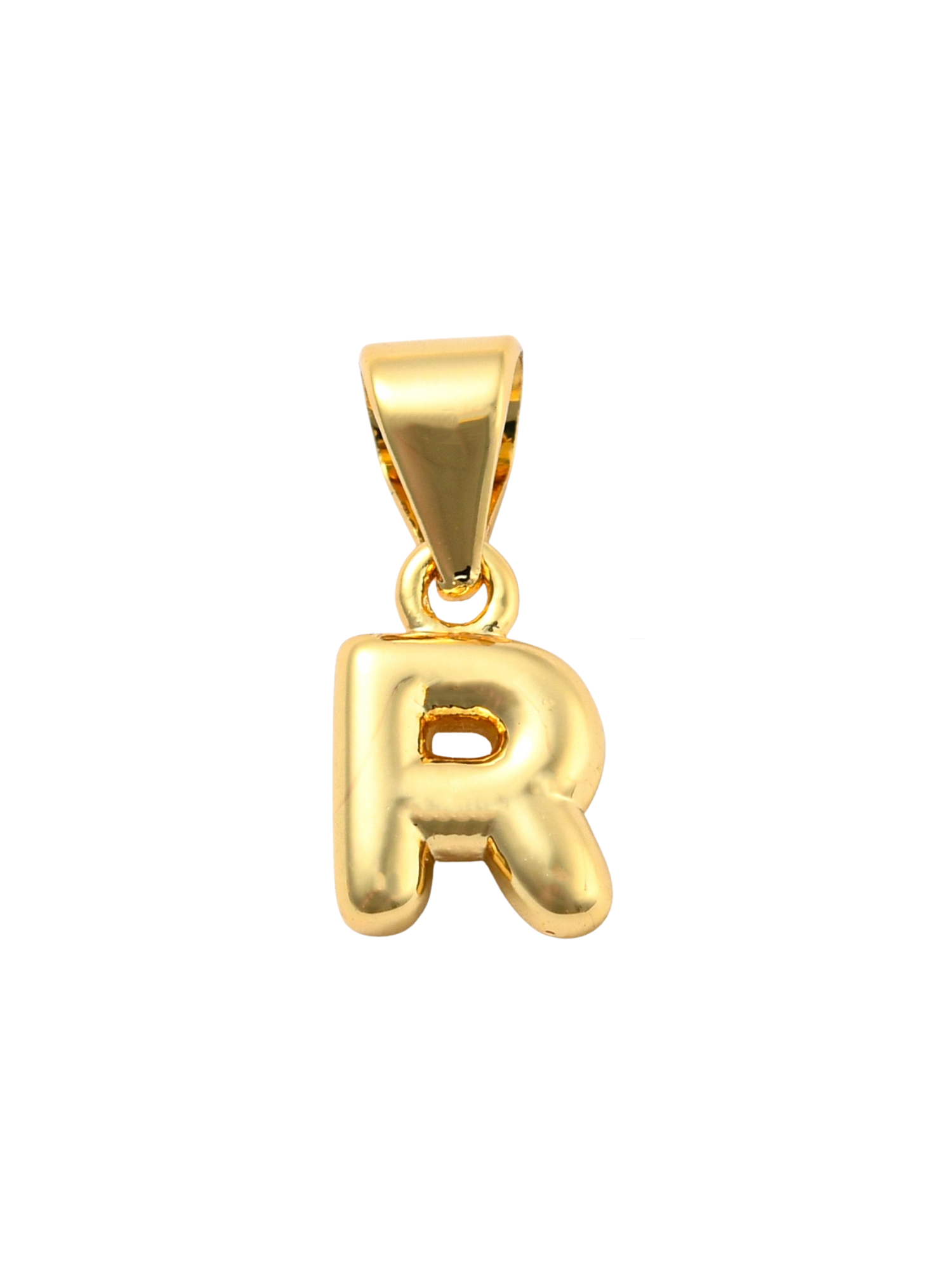 Gold Mini Bubble Initial Letter | Alphabet Charm | Letter R