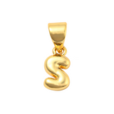 Gold Mini Bubble Initial Letter | Alphabet Charm | Letter S