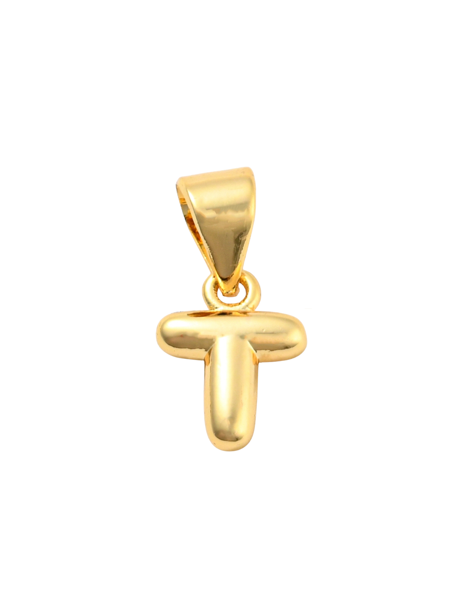 Gold Mini Bubble Initial Letter | Alphabet Charm | Letter T