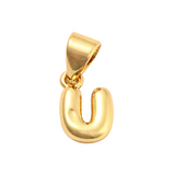 Gold Mini Bubble Initial Letter | Alphabet Charm | Letter U